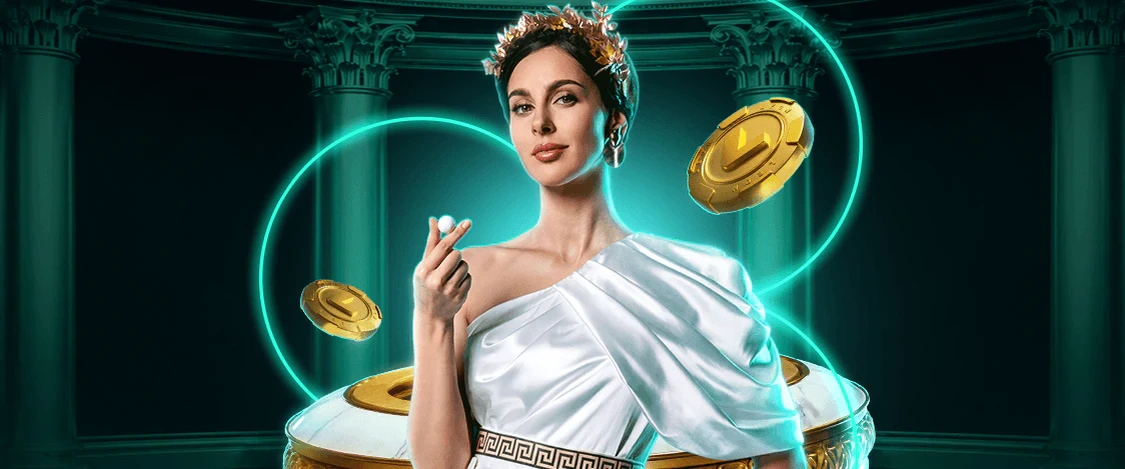 Promoção de slot com deusa do Olimpo do Leon casino