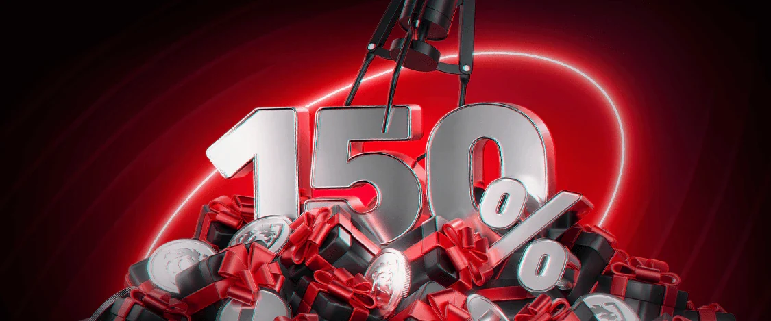 Promoção de boas-vindas para High Rollers do Leon casino com 150%